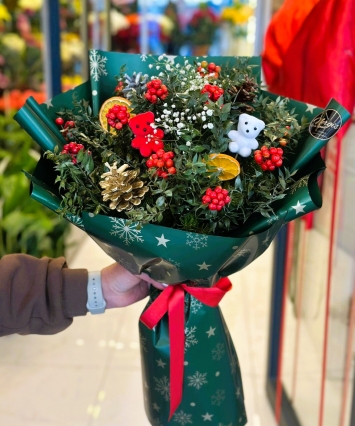 Kokina buketi mini  ayıcıklı