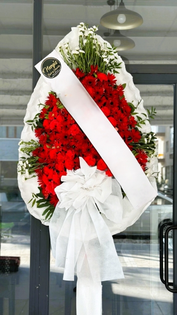 Kırmızı Tek Katlı Çelenk