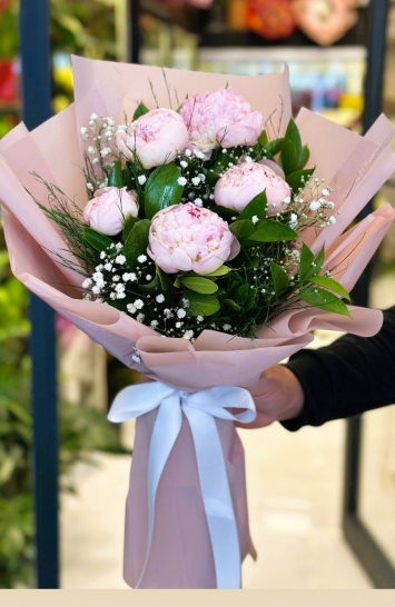 5 li Şakayik (paeonia) buketi