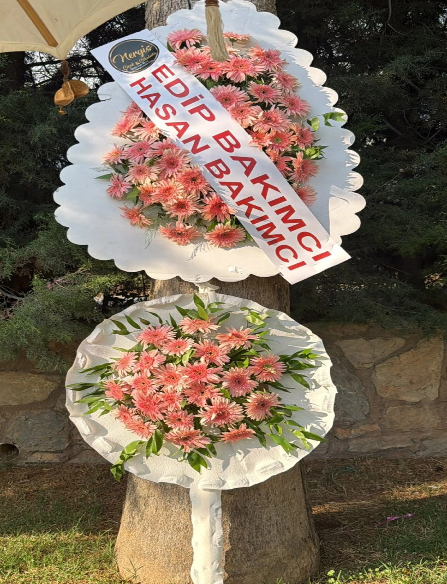 İki Katlı Pembe Gelin Duvağı