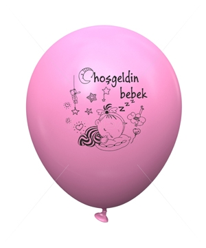 Pembe hoşgeldin bebek balonu