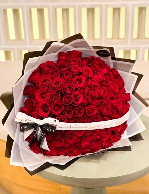 101 Kırmızı Gül Buketi