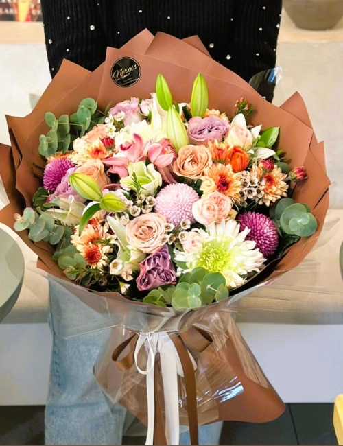 Elegance kahve naturel buket