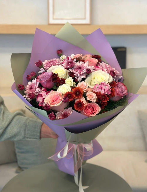 Papatya ve renkli güller